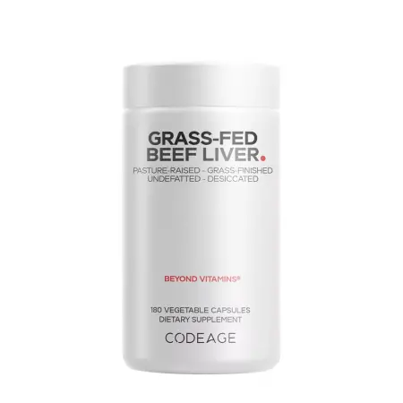 Codeage Grass Fed Beef Liver (180 Veg Capsules) - Codeage