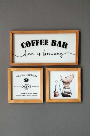 Coffee Bar and Fresh Brewed- Coffee Corner- Set - Wooden Factory