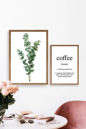 Coffee Corner Eucalyptus Coffee Wooden Frame Set - Dekorsiahome