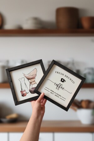 Coffee Corner - Fresh Brewed Wooden Framed Table Set - Wooden Factory