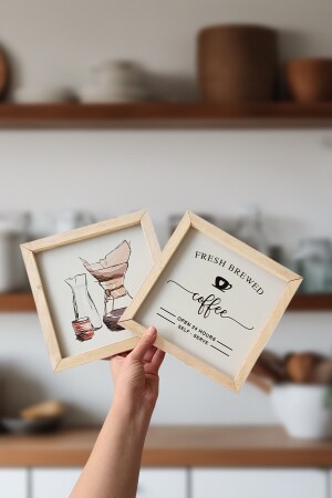 Coffee Corner - Fresh Brewed Wooden Framed Table Set - Wooden Factory