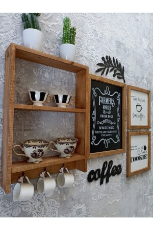 Coffee Corner Real Wood Kitchen Decor woodyuppi - woodhomeworks