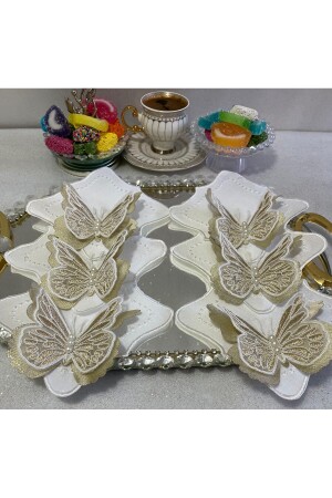 Coffee Side Napkin-coffee Side Presentation Napkin-tray Presentation Napkin-coffee Serving Napkin-6 Pieces - Lady Rio