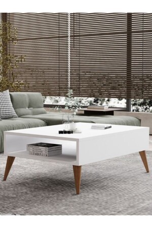 Coffee Table Living Room Coffee Table Luxury Model 90x50x33 White Regi-0008 - Regi Mobilya