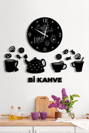 Coffee Time Kitchen Decorative Wall Clock with Coffee Written - Homerossa