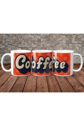 Coffee Yazılı Porselen Kupa Bardak KP013 - lenostra