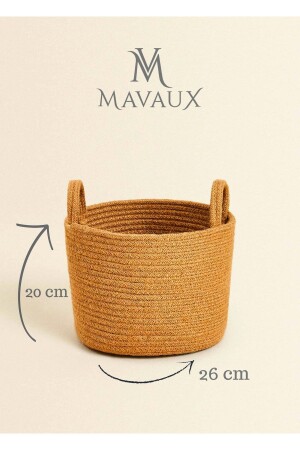 Çok Amaçlı, 20cm-26cm Küçük Boy, Yanları Saplı, Sepet, Jüt, Hasır, Dokuma Sepet, Düzenleyici jütspt05 - MaVaux