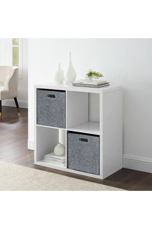 Çok Amaçlı Keçe Organizer Sepet Dolap Içi Düzenleyici -2'li Sepet Seti - 24x24 Cm - Homing