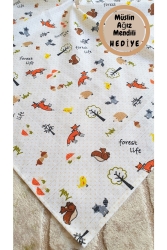 Çok Amaçlı Müslin Bebek Örtü 80x90cm & Müslin Bebek Battaniyesi -müslin Bez - Müslin Örtüsü ORM15 - Baby Han