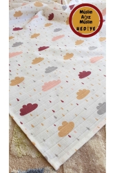 Çok Amaçlı Müslin Bebek Örtü 80x90cm & Müslin Bebek Battaniyesi -müslin Bez - Müslin Örtüsü ORM17 - Baby Han