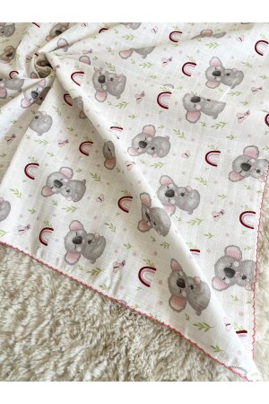 Çok Amaçlı Müslin Örtü 18-Koala 80x90 Cm Bebek & Çocuk & Yeni Doğan Müslin Battaniye- Müslin Bez - Cloudy