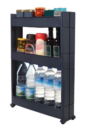 Çok Amaçlı Tekerlekli Mutfak, Banyo Rafı Organizer Sr-03 GNRL015 - Motek