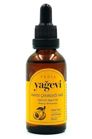Cold Pressed Apricot Kernel Oil (100% Pure) 50 ml - Yağevi