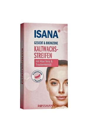 Cold Wax Strips Suitable for Face and Bikini Area 20 Pieces - Isana