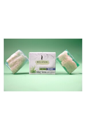 COLLAGEN- ALOEVERA SOAP ALOEVERA-COLLAGEN PUMPKIN FIBER SOAP - RELAXIA