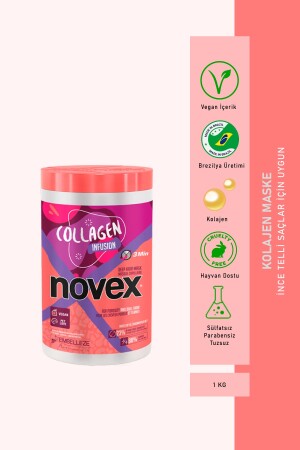 Collagen Infusion Volumizing Hair Mask for Fine Hair 1 KG - Novex