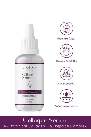 Collagen Skin Care Serum - 30 Ml Structure Supporting & Anti-aging 2%botanical Collagen 1% Peptide 502 - VOOP