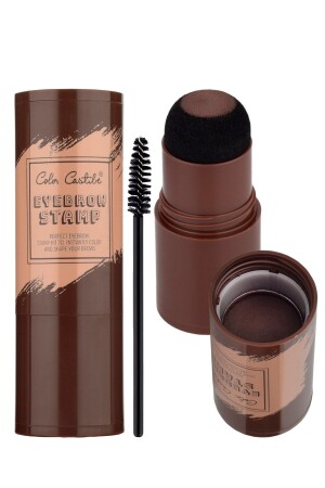 Color Castle Eyebrow Stamper Eyebrow Powder Dark Brown - Tikatti
