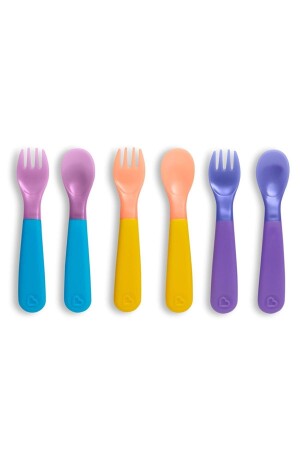Color Changing Children's Feeding Fork & Spoon Set, 12months+ 6 Pieces 12536 - Munchkin
