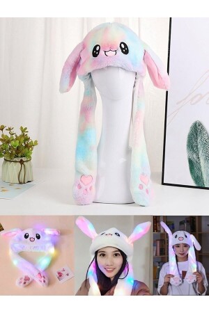 Colorful Luminous Ears Raised Rabbit Hat - Bencebibak