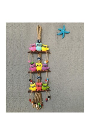 Colorful Owl Wall Ornament - Decorative Garden Balcony Ornament - Bimbambom