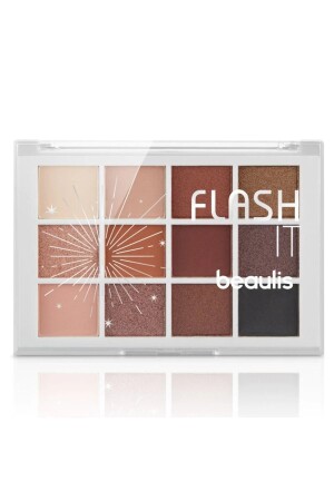 Colorful Pearlescent Matte Eyeshadow Flash It 12-Piece Eyeshadow Palette Highly Pigmented - Beaulis