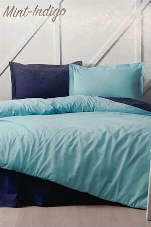 Colormix Bettbezug-Set für Einzelbett, Mint-Indigo EVTNVTÖZDL00458 - Özdilek