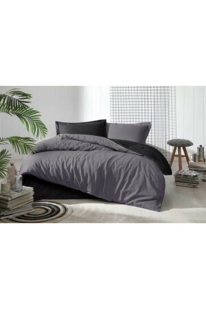 Colormix Single Duvet Cover Set Anthracite-black clr-0103 - Özdilek