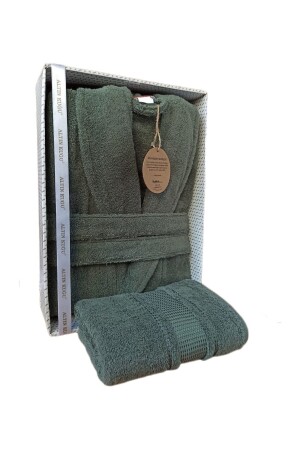 Colourist Shalyaka Bathrobe + Head Towel - K. green - Özdilek