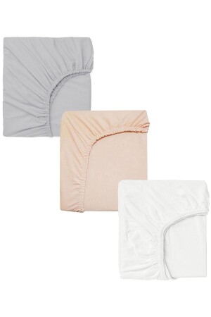 Combed Cotton Baby Bedsheet, Cotton and Elastic, 3-Piece 60x120 cm 21İ2604587700208 - COTENCONCEPT