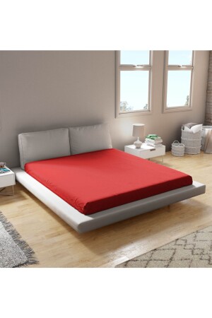 Combed Cotton Fitted Sheet 100% Cotton Single Double King Size 100*200cm Claret Red Color - Biocotton