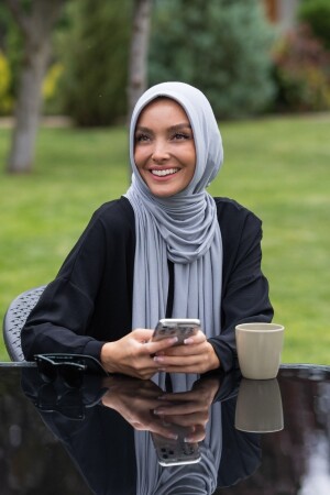 Combed Cotton Shawl Stone Gray - Elans