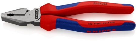 Combination pliers with high leverage KNIPEX 0202200 - Knipex