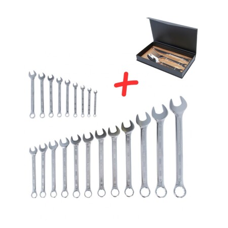 Combination wrench set KS TOOLS 6-32mm, 21pcs with accessory - KsTools
