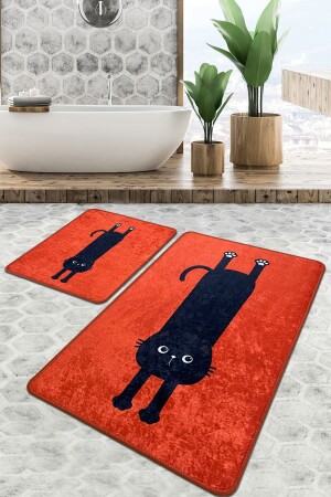 Comfort Bathroom Rug Djt Set of 2 Bath Mat Anti-Slip Based Toilet Bowl Set - Chilai Home