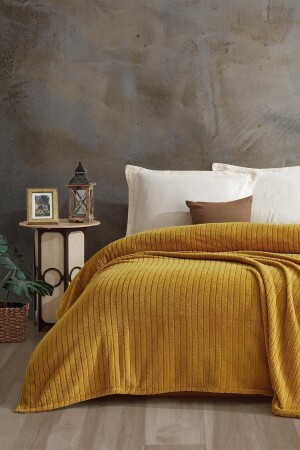 Comfy | Çizgili Wellsoft Tek Kişilik Battaniye 153-99-1381 - Cotonila