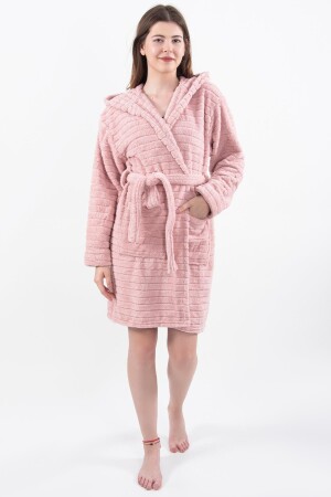 Comfy Hooded Wellsoft Plush Bathrobe Dressing Gown Robdeşambr Women's Bathrobe - Cotonila