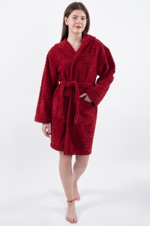 Comfy Hooded Wellsoft Plush Bathrobe Dressing Gown Robdeşambr Women's Bathrobe - Cotonila
