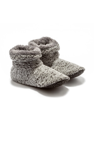 Bequeme Heimstiefel für Damen in Kellnergröße, Grau, 36/41 - Twigy