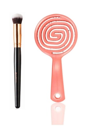 Concealer Brush Oval Structure 0136 + Pro Three-dimensional Oval Hair Brush Kzmprt KZMPRTNSCKFOYNSCPUBOSFTK01 - Nascita