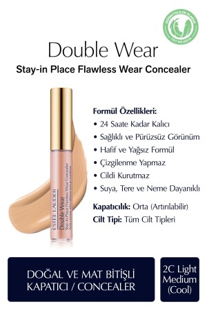 Concealer - Double Wear Stay-in-place Flawless Wear Concealer - Color: 2c Light Medium (cool) 7ml - Estee Lauder