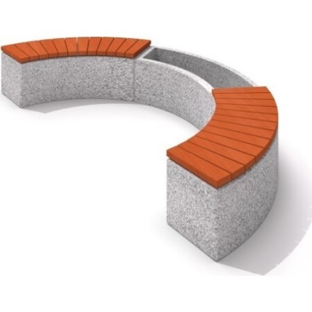 Concrete planter set with bench Inter-Play 01 - Inter-Play