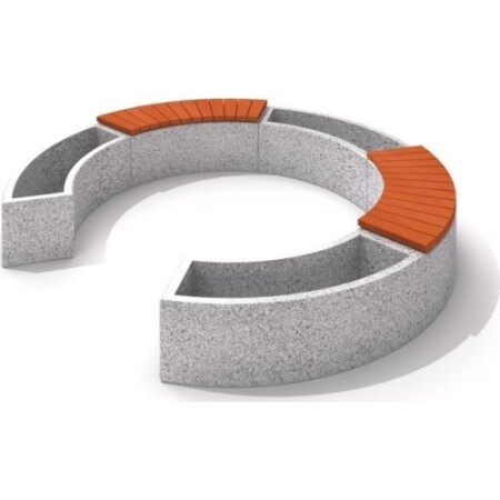 Concrete planter set with bench Inter-Play 02 - Inter-Play