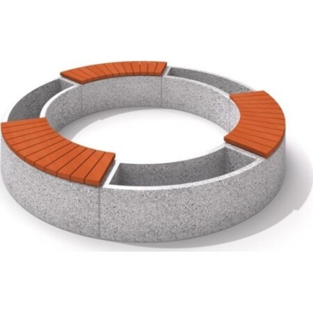Concrete planter set with bench Inter-Play 03 - Inter-Play