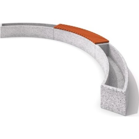 Concrete planter set with bench Inter-Play 05 - Inter-Play