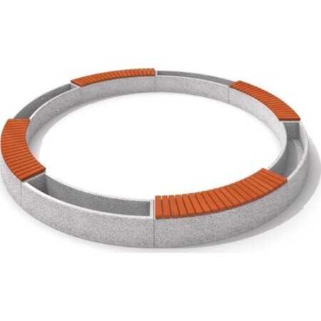 Concrete planter set with bench Inter-Play 06 - Inter-Play