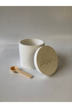 Concrete Spice Shaker with Lid Pepper Shaker White SA-BHR04 - Studio Ays