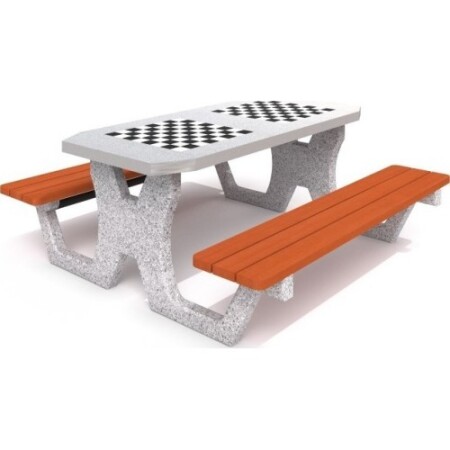 Concrete table for checkers - chess Inter-Play 02 - Inter-Play