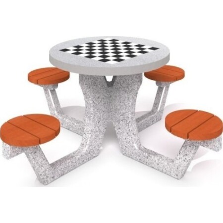 Concrete table for checkers - chess Inter-Play 03 - Inter-Play