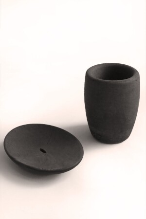 Concrete Toothbrush Holder & Soap Dish Set - Nova Ebony Mat BA3001000EMT - Ghogol Home